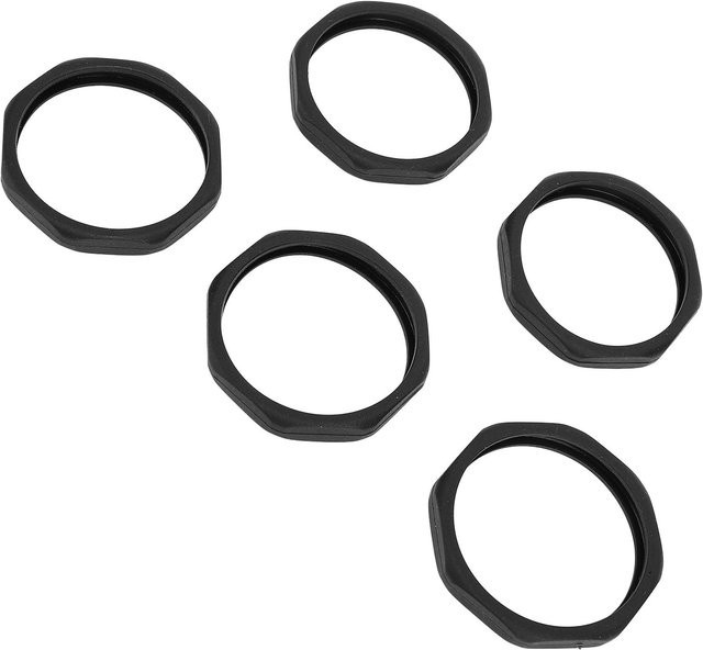 TOMTOP JMS Mikrofon Anti Roll Ring Set aus Silikon in Schwarz, 5 Stück - Bild 1