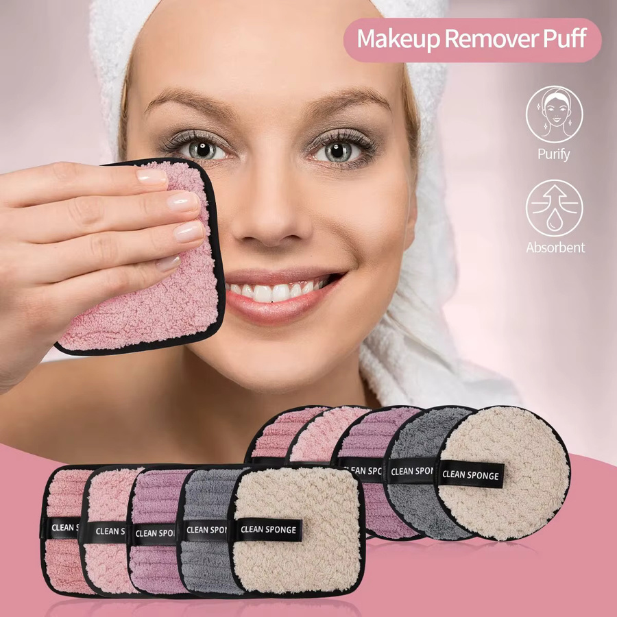 MAANGE Make-up-Entferner, 10 Stück, Mikrofaser-Wattepads, waschbar, Unisex - Bild 2