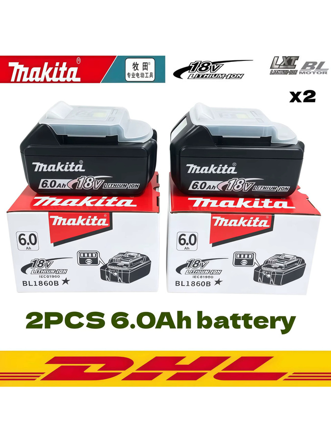 Makita 18V Lithium-Ionen Akku BL1860 mit 6Ah Kapazität für LXT Elektrowerkzeuge - Bild 7