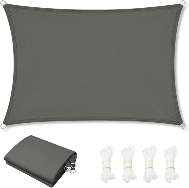 WOLTU Sonnensegel aus Polyester in Dunkelgrau mit UV-Schutz, B x T: 4 x 6 m - Bild 1