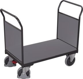 Cordes Doppel-Stirnwandwagen aus Holz in Anthrazit RAL 7016, B/T/H: 119,0 x 70,0 x 101,5 cm - Bild 1