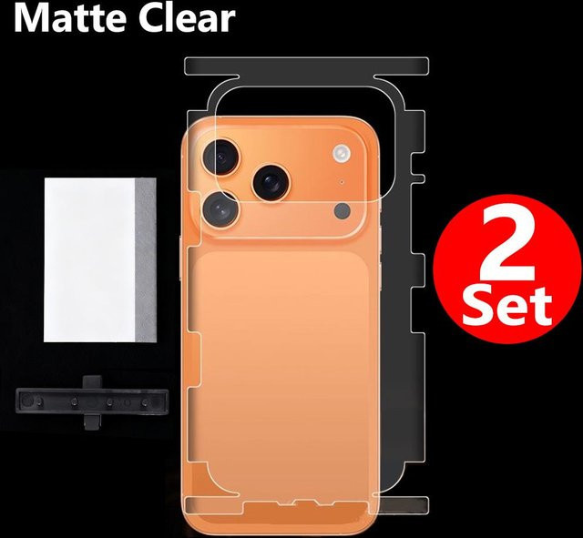 APPSUS Hydrogel-Schutzfolien Set für iPhone 17 Pro, iPhone 17 Pro Max und iPhone 17 Air, transparent, Schutz für Rückseite und Seitenrahmen - Bild 1