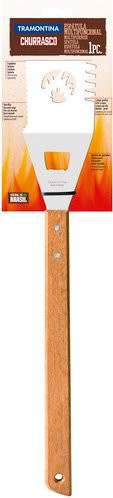 Tramontina Churrasco Grillwender aus rostfreiem Edelstahl und Holz in Silber und Braun - Bild 1