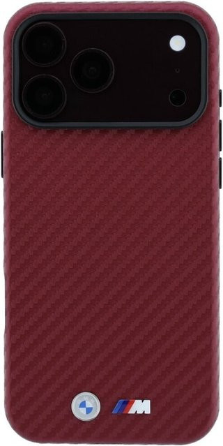 COFI 1453 BMW M Carbon Metal Logo Schutzhülle kompatibel mit iPhone 18 Pro und iPhone 17 Pro in Schwarz-Rot - Bild 1