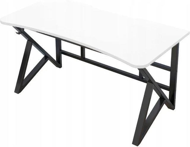 Rebiko Gaming-Computertisch im Loft-Stil Weiß, B: 120 cm, H: 75 cm, T: 60 cm - Bild 1