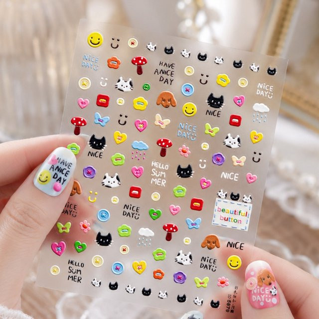 NAILFYOU Nagelaufkleber, Cartoon-Motive, Unisex - Bild 1