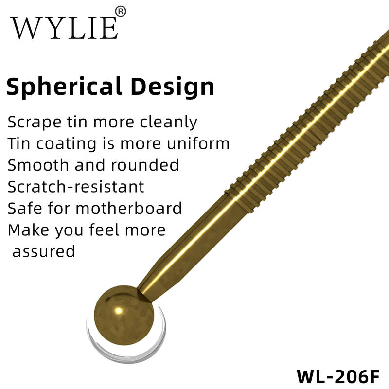 WYLIE WL-206F Professionelles Zinn-Lötkolben-Set mit Kupfer und vergoldeter Zinn-Drag-Nadel sowie Kohlefasergriff - Bild 3