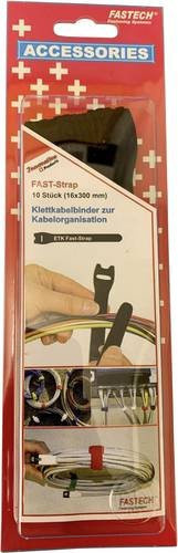 FASTECH 803-330C Klettkabelbinder zum Bündeln in Schwarz, 10 Stück, L: 30,4 cm, B: 1,6 cm - Bild 1