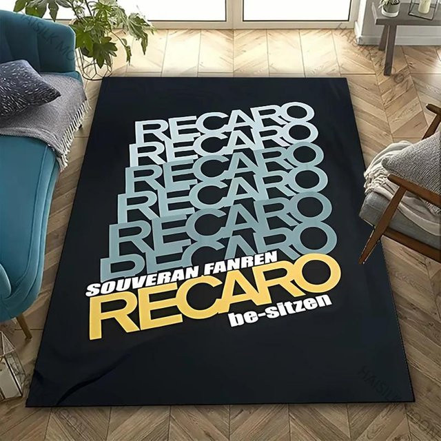 Karpetti Teppich mit R-Recaro Logo Design in Schwarz, B/B: 80 x 140 cm - Bild 1