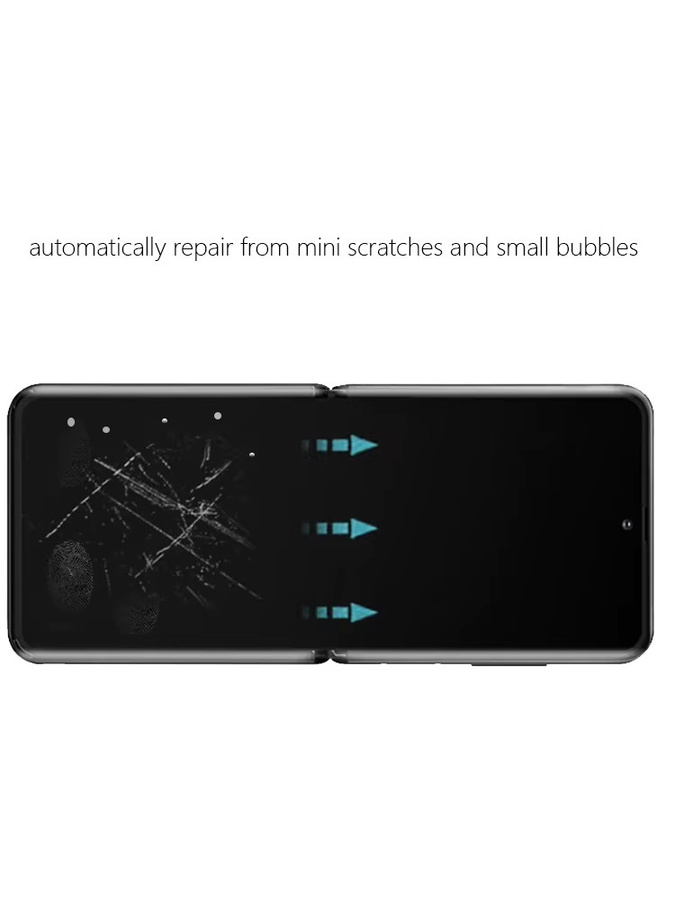 3er Pack TPU Hydrogel HD Displayschutzfolie für Samsung Galaxy Z Flip 3, Z Flip 4 und Z Flip 5 5G, Full Cover, transparent - Bild 5
