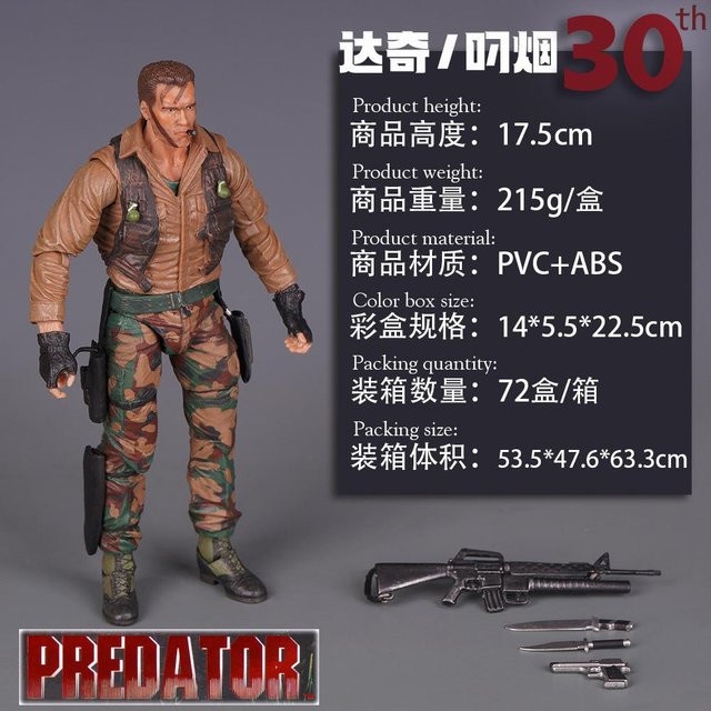 NECA Predator Dutch Actionfigur, 30. Jubiläum, ab 18 Jahren - Bild 1