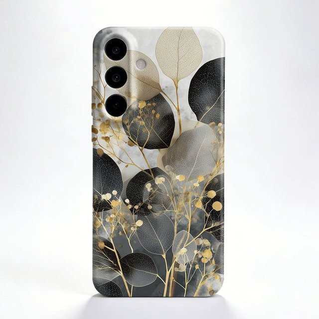 Stoßfeste Handyhülle mit Skelett-Blatt-Print für Samsung Galaxy S26 S25 S24 S23 S22 Plus S21 Ultra Edge FE in Multicolour - Bild 1