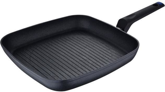 United Colors of Benetton Grillpfanne aus geschmiedetem Aluminium mit Non-Stick-Beschichtung, Schwarz, Durchmesser: 28 cm, Höhe: 4,2 cm, Induktionsgeeignet - Bild 1