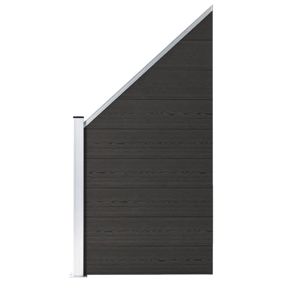 vidaXL Zaunelement aus WPC in Schwarz, B/H: 95 x 180 cm - Bild 2