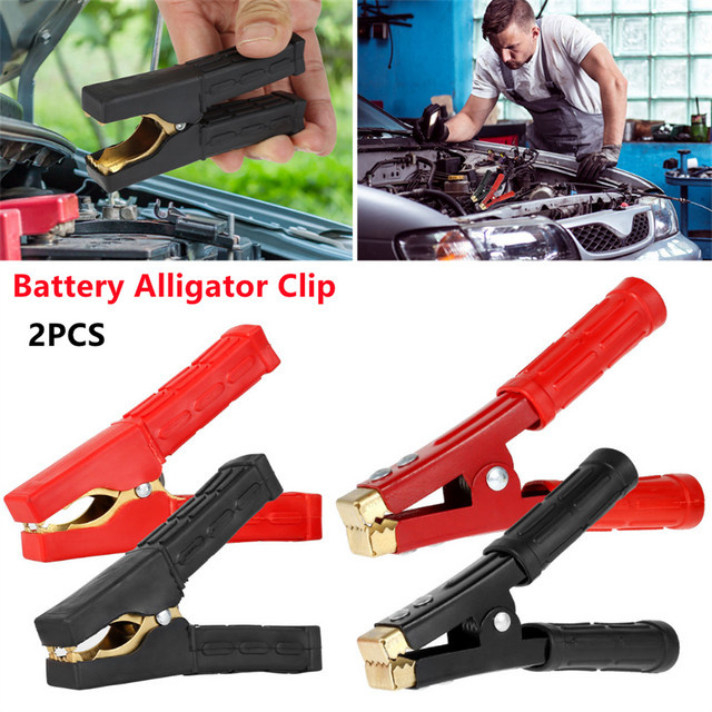 2er-Set Hochleistungs-Kupfer-Krokodilklemmen in Multicolor für Batterie- und Kabeltests sowie Starthilfekabel (500-1000A) - Bild 1