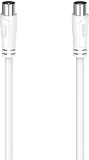 Hama Antennen-Kabel Koax-Stecker zu Koax-Kupplung Weiß 5 m 90 dB - Bild 1