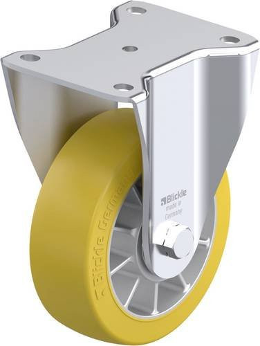 Blickle Stahlblech-Bockrolle BH-ALTH 152K in Silber mit 150 mm Rad-Durchmesser und 900 kg Tragfähigkeit - Bild 1