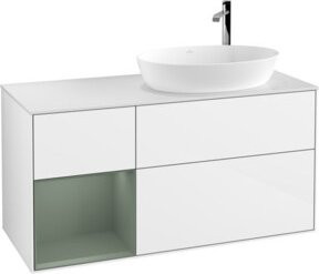 V&B Waschtischunterschrank Finion mit Wandbeleuchtung, Farbe Weiß lackiert, Breite: 120 cm, Tiefe: 50,1 cm, Höhe: 50,1 cm - Bild 1
