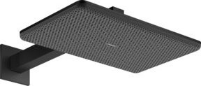 Hansgrohe Raindance Alive Q 2jet Kopfbrause in Schwarz Matt, rechteckig, Breite: 34,3 cm, Tiefe: 21,4 cm - Bild 1