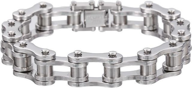 Armband Herren, Edelstahl, Schwarz, Motorradkettenarmband - Bild 1