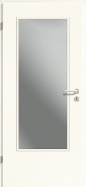 GetaDoor Zimmertür CPL Weiß satiniert, modern, B: 73,5 cm, H: 211 cm, Linksbündig - Bild 1