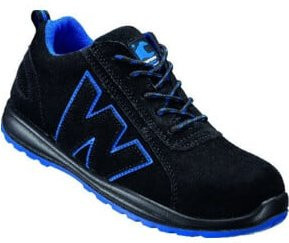 CRAFTLAND Sicherheitsschuhe Marlow Halbschuh aus Veloursleder S1P SRA Gr. 39 in Schwarz Blau - Bild 1
