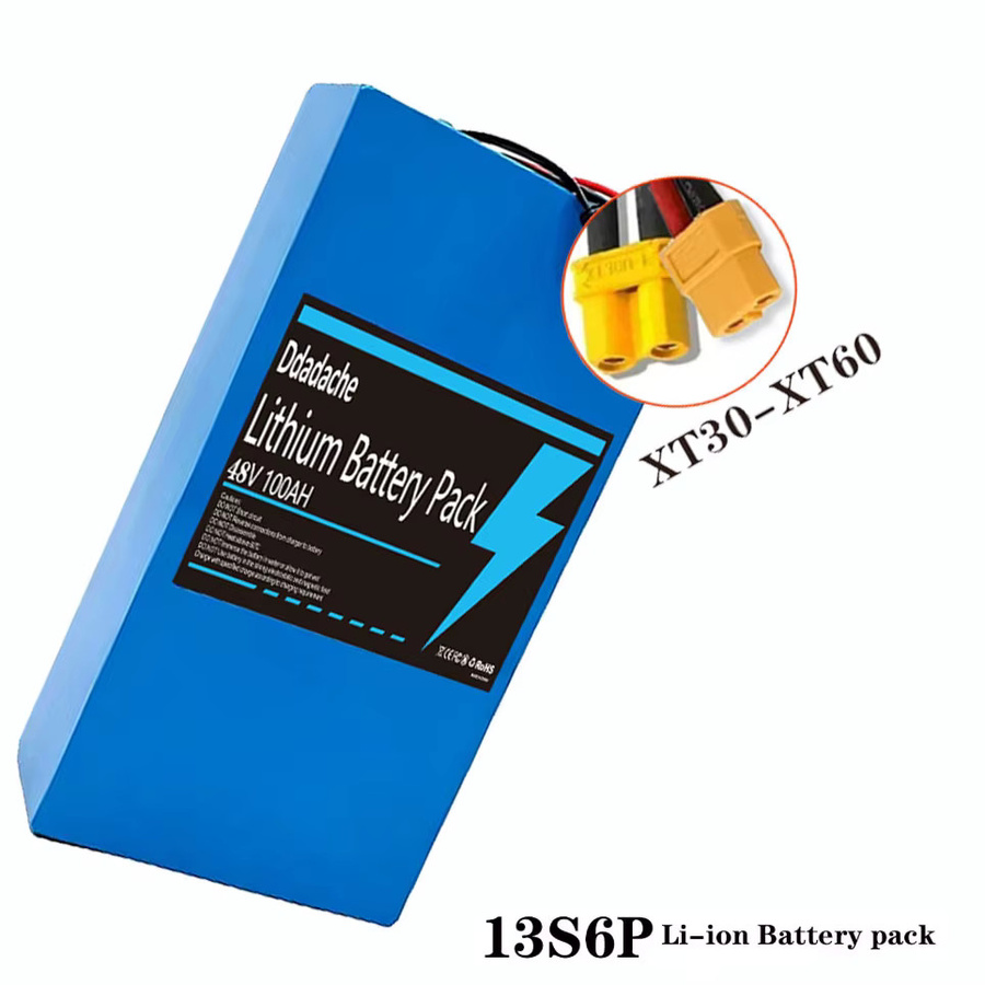 Ddadache Lithium-Akkupack 48V 100Ah 13S6P für Citycoco Motorroller in Blau mit integriertem 50A BMS - Bild 5