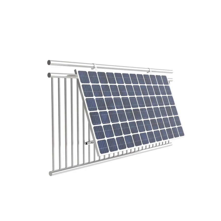 KSENG Solarmodul Halterung für Balkon mit verstellbarem Winkel 0–30 Grad, Montageset für Geländer aus Edelstahl in Silber oder Weiß - Bild 2
