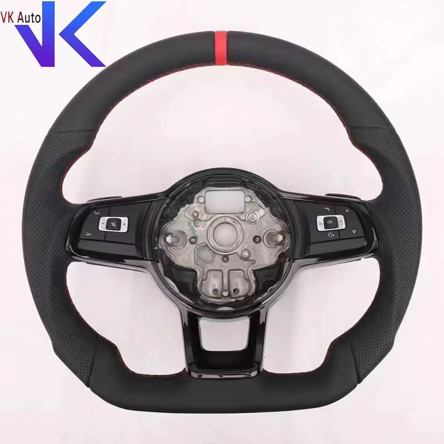CNL Vollleder Lenkrad in Schwarz für VW Golf MK5 MK6 MK7 MK7.5, Passat B6 B7 B8 B9 und CC - Bild 3