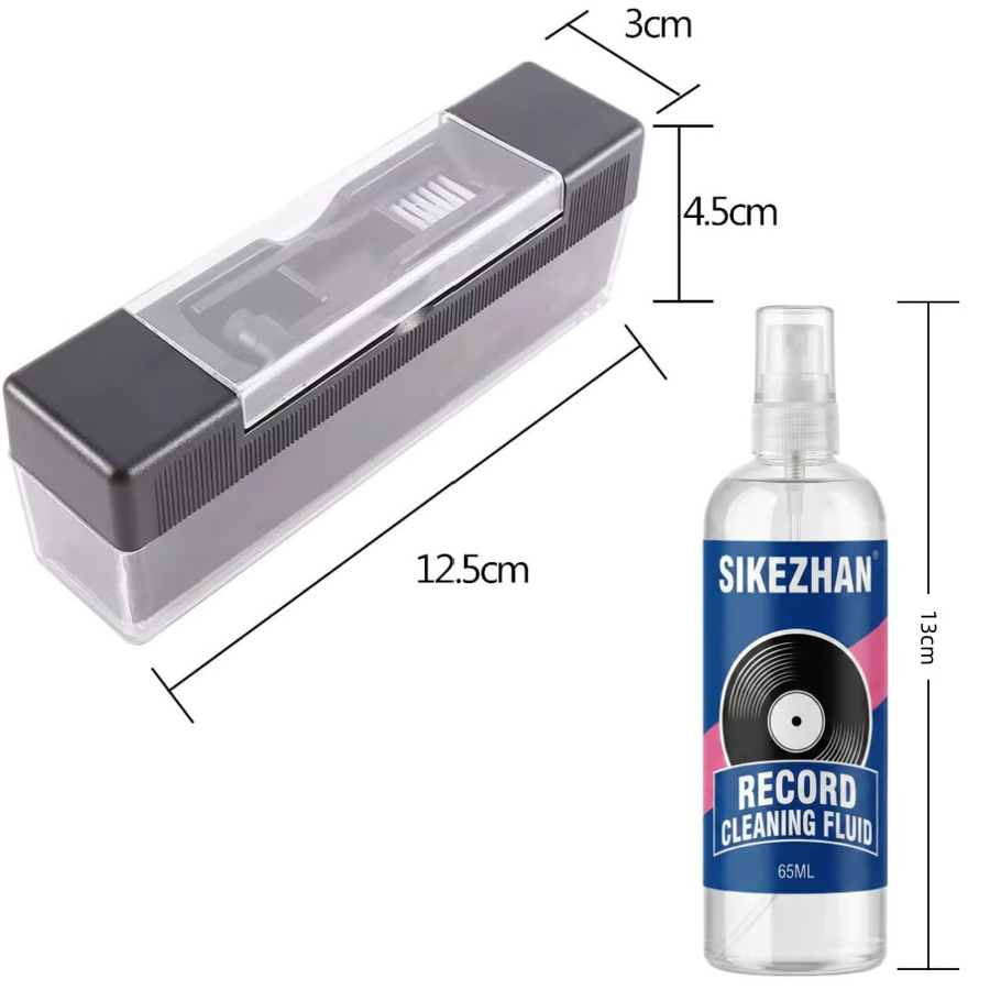 SIKEZHAN Schallplatten-Reinigungsset mit 65ml Spray, antistatischer Samtbürste und Tonabnehmer-Reinigungswerkzeugen - Bild 6