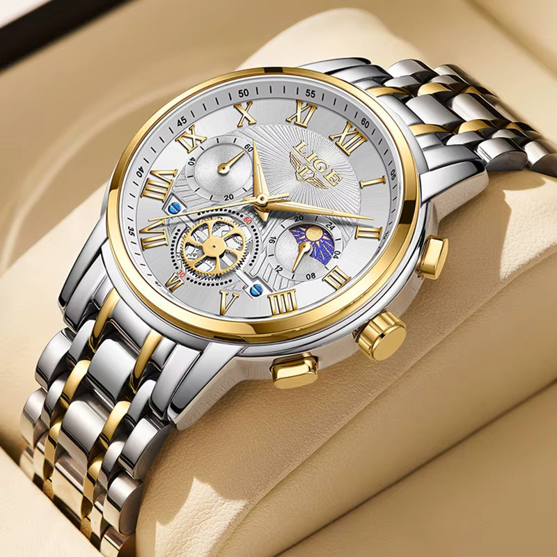 LIGE Armbanduhr Quarz, Edelstahl, Weiß, Damen - Bild 6