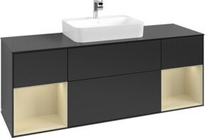 V&B Waschtischunterschrank Finion in Blau lackiert, B/T/H: 160 x 60 x 50,1 cm - Bild 1