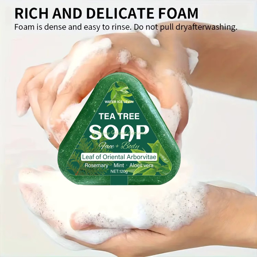 Water Ice Levin Teebaumseife für Gesicht und Körper, Aloe Vera, Unisex - Bild 2