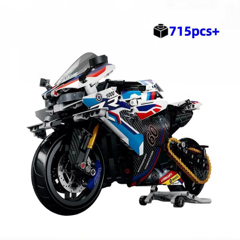 HUATEC Technik-Bausteinset, Rennmotorrad-Modellbausatz, 1:8, 715 Teile - Bild 6