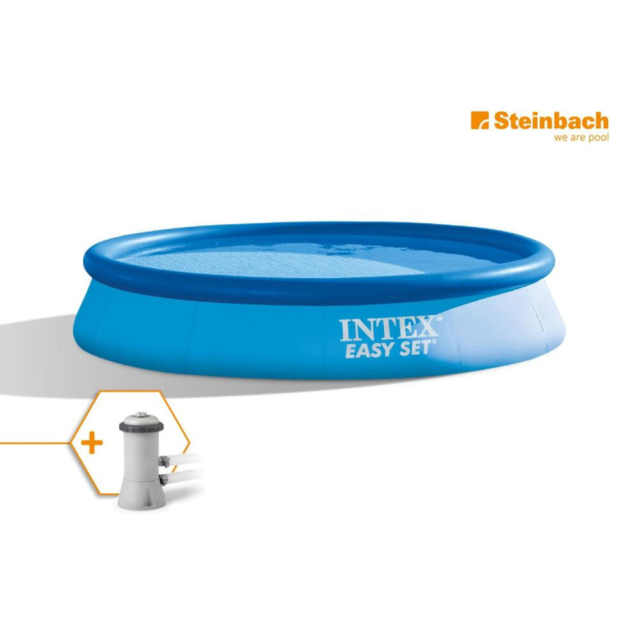 Intex Easy II Swimming Pool Set in Blau mit Kartuschenfilteranlage, Durchmesser: 366 cm, Höhe: 76 cm - Bild 3