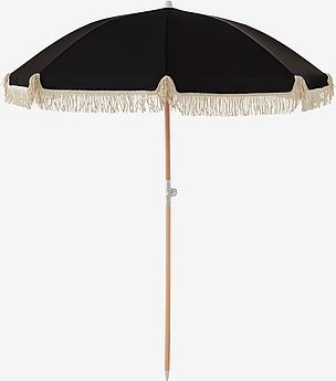 Jotex Sonnenschirm INDIO Cantilever in Schwarz mit Holzgestell und Polyesterbespannung, Durchmesser: 200 cm, Höhe: 176 cm - Bild 1