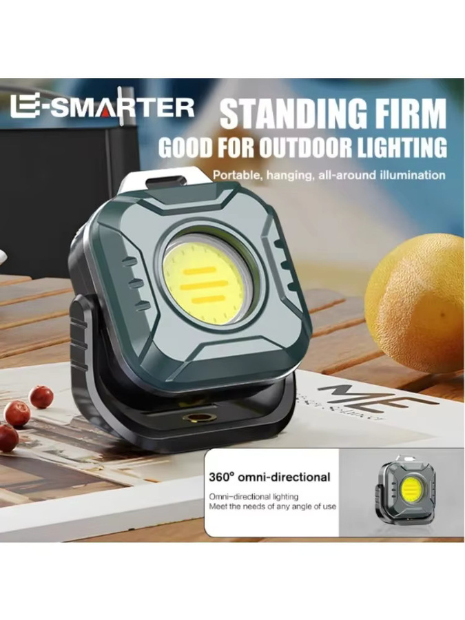 ESMARTER Wiederaufladbare Mini-LED-Arbeitsleuchte mit COB-Technik in Schwarz - Bild 7