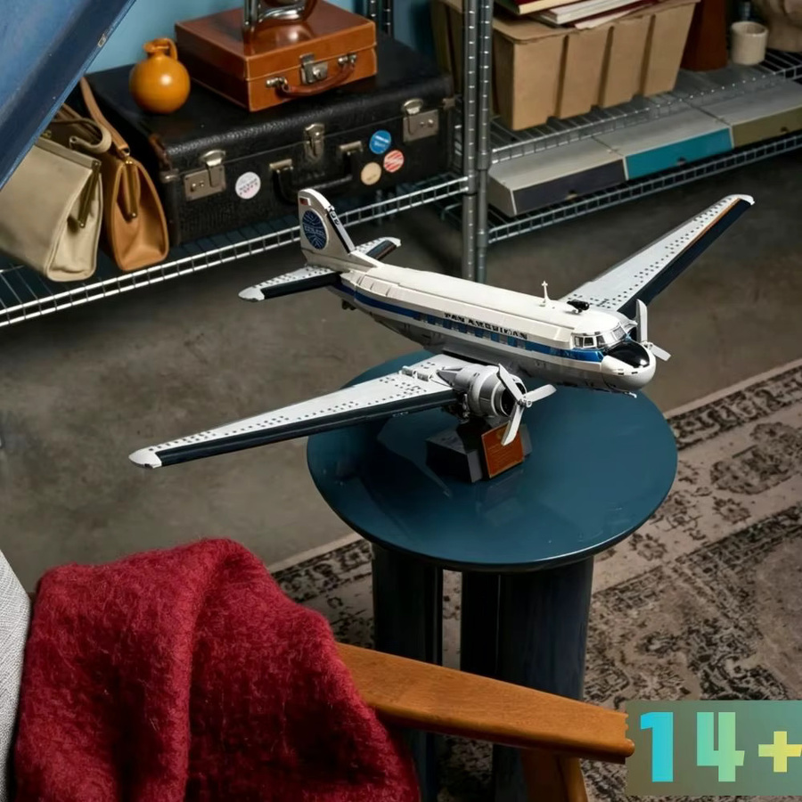 Hot Toys Doppelmotor-Flugzeugpropeller Passagierflugzeug, Blau & Weiß, 1903 Teile, ab 14 Jahren - Bild 4