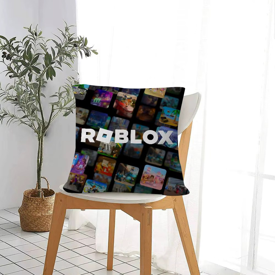 Dekorativer Kissenbezug mit Roblox Game Cartoon Motiv, quadratisch, Mehrfarbig, Breite: 30 cm, Höhe: 30 cm - Bild 3