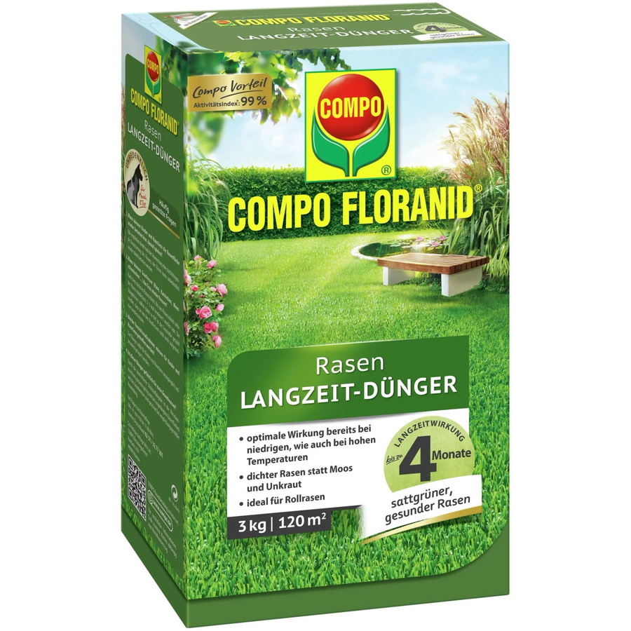 Compo Rasen-Langzeitdünger mit Slow-Release-Effekt, 3 kg - Bild 2