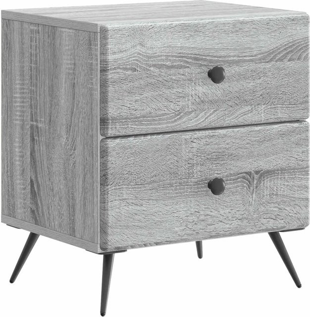 vidaXL Nachttisch in Grau Sonoma, modernes Design aus Holzwerkstoff, B/T/H: 43 x 34,5 x 47,5 cm - Bild 1