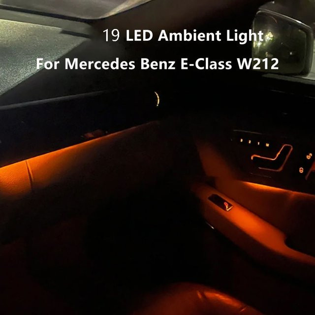 PPNDDS 19-in-1 RGB LED Umgebungsbeleuchtungs-Set für Mercedes W212 E-Klasse (2010–2015) mit App- und Fernbedienung-Steuerung in Multicolour - Bild 1