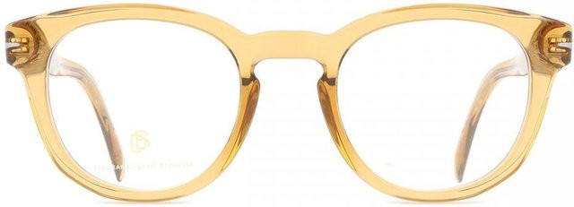 David Beckham DB 1052 FMP Korrektionsbrille, Vollrand, Round, Acetat, Transparent Ochre Yellow, Beige, Herren - Bild 1