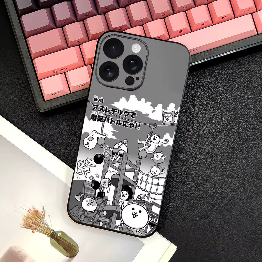 B-Battle Cats Anime Handyhülle aus weichem TPU für Apple iPhone 16, 15, 14, 13, 12, 11 (Pro Max, Plus, Mini), Multicolor - Bild 2