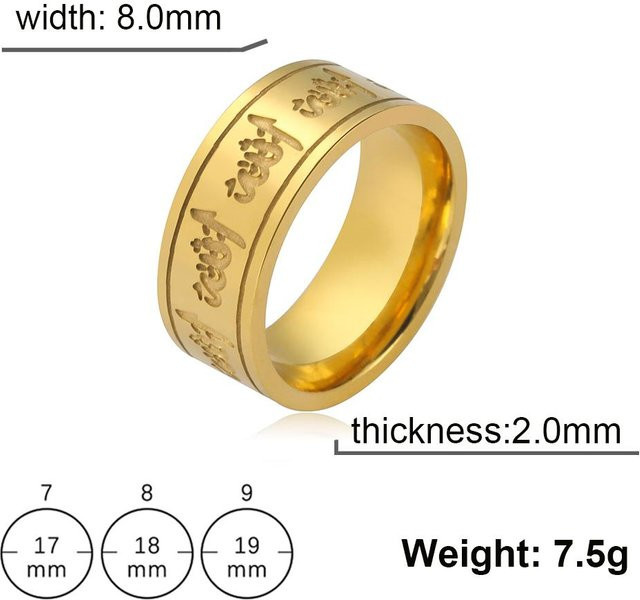 YULIN Ring Edelstahl, Gold, Unisex - Bild 1
