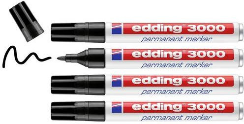 Edding Permanentmarker mit Bullet-Spitze in Schwarz - Bild 1