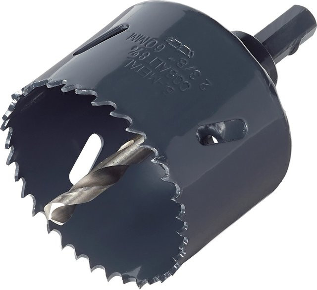 LUX-TOOLS Bi-Metall Lochsäge Professional aus Stahl in Anthrazit Durchmesser: 60 mm - Bild 1