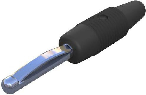 Hirschmann Test & Measurement Bananenstecker gerade Schwarz mit 4mm Stift-Durchmesser, 20 Stück - Bild 1