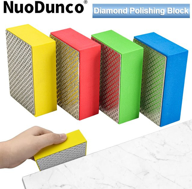 NuoDunco Diamant-Handpolierpads Schleifblöcke zum Schleifen und Polieren von Stein, Keramikfliesen und Glas - Bild 1