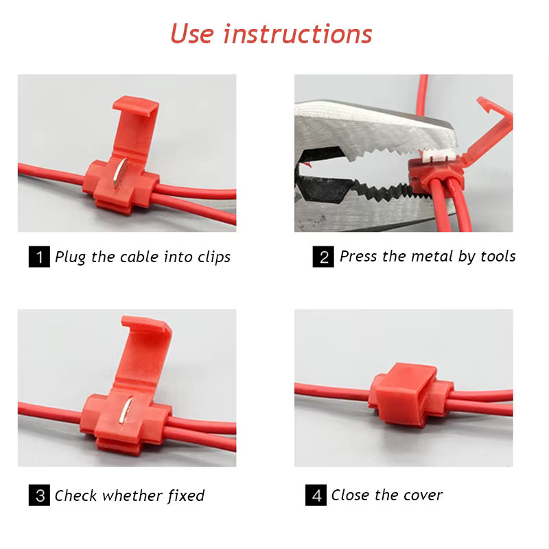 EAFC Scotch Lock Elektrodraht-Kabelverbinder Schnellverbinder Crimp Set in Multicolor für Auto, Boot und Motorrad, 65 Stück - Bild 2